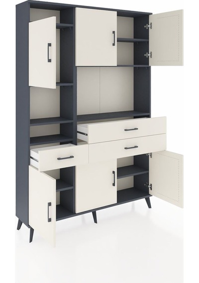 Arges Dolap 9 Raflı 3 Çekmeceli 6 Kapaklı 132x30x195 Antrasit-aytaşı/aytaşı Aytası/aytası Arges Dolap 9 Raflı 3 Çekmeceli 6 Kapaklı 132x30x195 Antrasit-aytaşı/aytaşı Aytası/aytası