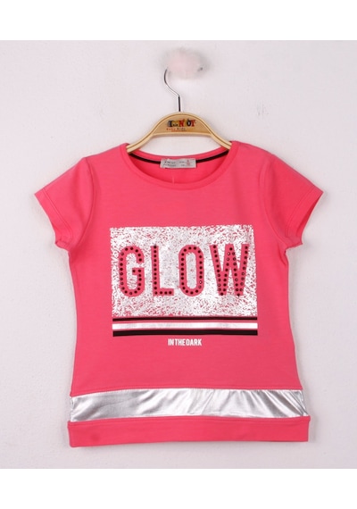 Toontoy Kids Toontoy Kız Çocuk Glow Baskılı Tişört Bej