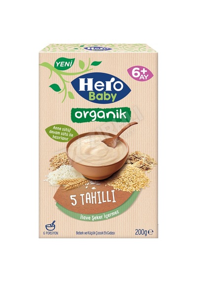 Hero Baby 5 Tahıllı Kaşık Maması 200 Gr
