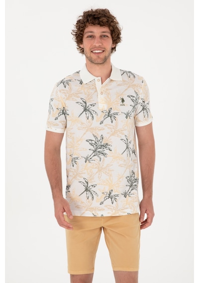 U.S. Polo Assn. Erkek Regular Fit Polo Yaka Beyaz Tişört 50300401-VR013