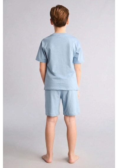 Defacto Baskılı Tişört Şort Pijama Takımı Erkek Çocuk G8826a826hsbe760 Mavi-be760 Defacto Baskılı Tişört Şort Pijama Takımı Erkek Çocuk G8826a826hsbe760 Mavi-be760