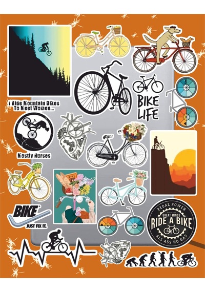 Bisiklet Temalı Sticker Seti Laptop Ajanda Notebook Tablet Telefon Defter Etiket Bullet Journal Diğer Bisiklet Temalı Sticker Seti Laptop Ajanda Notebook Tablet Telefon Defter Etiket Bullet Journal Diğer