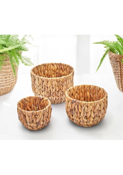 3'lü El Yapımı Doğal Hasır Yuvarlak Saksı Seti, Hasır El Yapımı Yuvarlak Örgü Saksı 3'lü Set, Rattan Saksı Seti, 22cm 15cm-18cm 13cm-14cm 11cm 001 3'lü El Yapımı Doğal Hasır Yuvarlak Saksı Seti, Hasır El Yapımı Yuvarlak Örgü Saksı 3'lü Set, Rattan Saksı Seti, 22cm 15cm-18cm 13cm-14cm 11cm 001