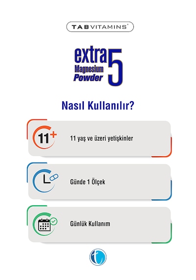 Tabvitamins Extra 5 Magnezyum Powder 60 Servis