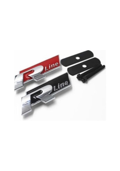 Volksvagen R Line Metal Ön Panjur Logo Arma Sticker