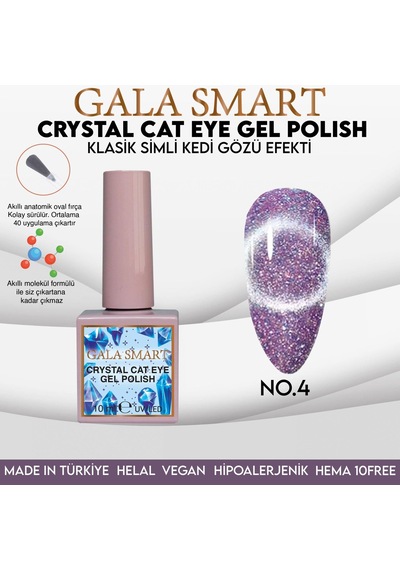 Gala Smart Crystal Cat Eye Kalıcı Oje 10 Mle Cce-4