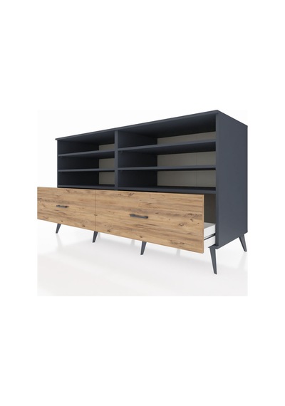 Kronos Konsol 6 Raflı 2 Çekmeceli 176x59x99 Antrasit-antrasit/ça Antrasit-antrasit/çam Kronos Konsol 6 Raflı 2 Çekmeceli 176x59x99 Antrasit-antrasit/ça Antrasit-antrasit/çam