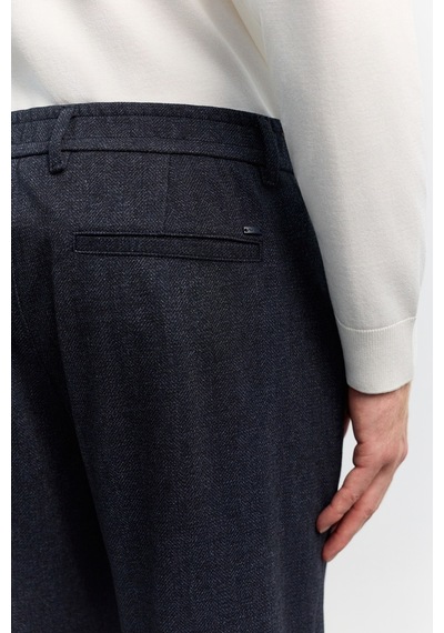 Avva Erkek Lacivert Klasik Bel Yanı Lastikli Soft Touch Relaxed Fit Pantolon A62y3068