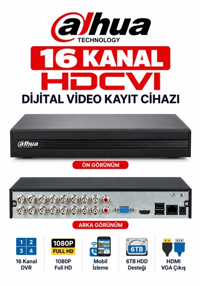 Xvr1b16-ı/t 16 Kanal Hdcvı Kamera Kayıt Cihazı