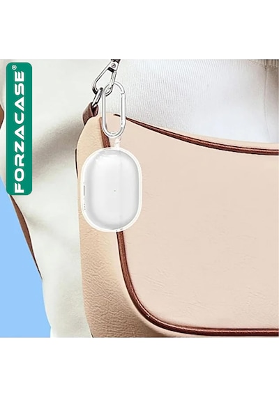 Forzacase Huawei Freebuds Pro 5 İle Uyumlu Şeffaf Anahtar Askılıklı Bluetooth Kulaklık Kılıfı - Fc927
