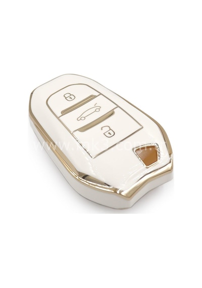 Peugeot Uyumlu 208 308 408 508 2008 3008 5008 Nano Anahtar Kılıfı Beyaz