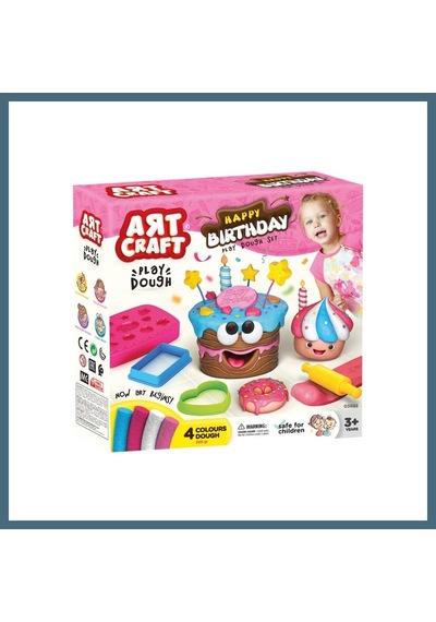Bezos 03683 Art Craft Doğum Günü Hamur Set 200 Gr Agc Çok Renkli