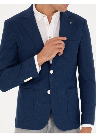 Cacharel Lacivert Slim Fit Spor Ceket