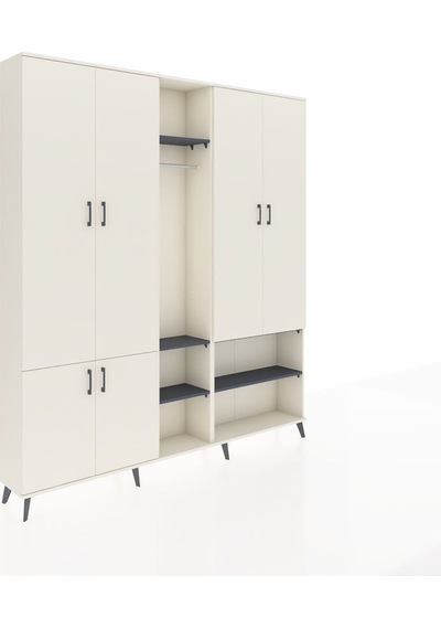 Arges Dolap 15 Raflı 5 Kapaklı Tek Askılı 220x30x243 Aytaşı-aytaşı/antrasit Aytası/antrasıt Arges Dolap 15 Raflı 5 Kapaklı Tek Askılı 220x30x243 Aytaşı-aytaşı/antrasit Aytası/antrasıt