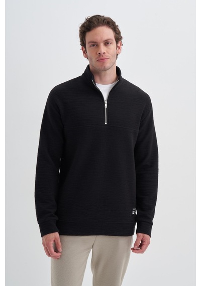 Cazador 50670 Erkek Dik Yaka Sweat Siyah