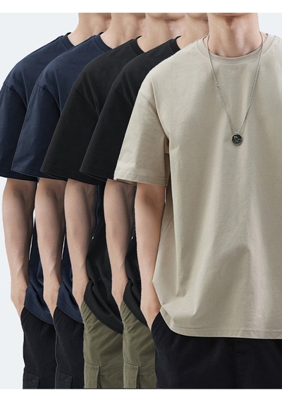 Uyguntarz Unisex Basic Model 5'll Tshirt Lacivert