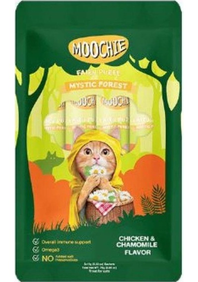 Moochie Creamy Tavuklu Ve Papatyalı Sıvı Krema Kedi Ödülü 5x15 Gr