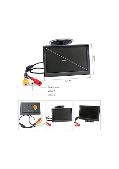 5 İnç Araç Monitörü Twogo - 55c Kamerasız 12 Volt