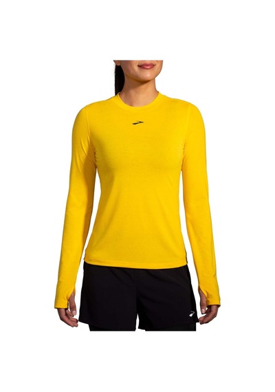 Tıny Brook Brooks High Point Uzun Kollu, Trail Için Üstün Performans Sarı