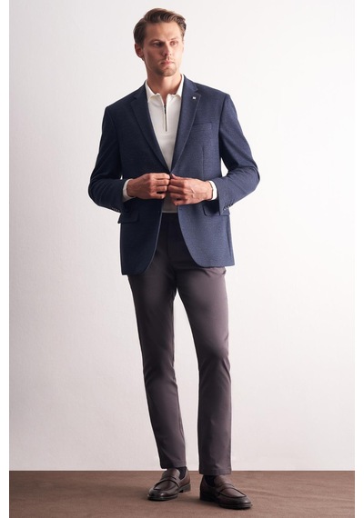 İmza Lacivert Mono Yaka Kendinden Desenli Pamuklu 4 Drop Comfort Fit Classic Ceket 1002255157 Lacivert İmza Lacivert Mono Yaka Kendinden Desenli Pamuklu 4 Drop Comfort Fit Classic Ceket 1002255157 Lacivert