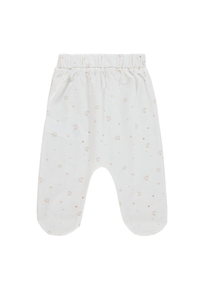 Civil Baby Yıldız Ve Ay Empirmeli 1-9 Ay Tek Alt Bebe - Ekru