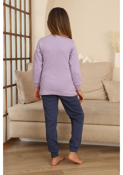 Miniğimin Cicileri Hll Kty Love Baskılı Kız Çocuk Pijama Tak... Lila