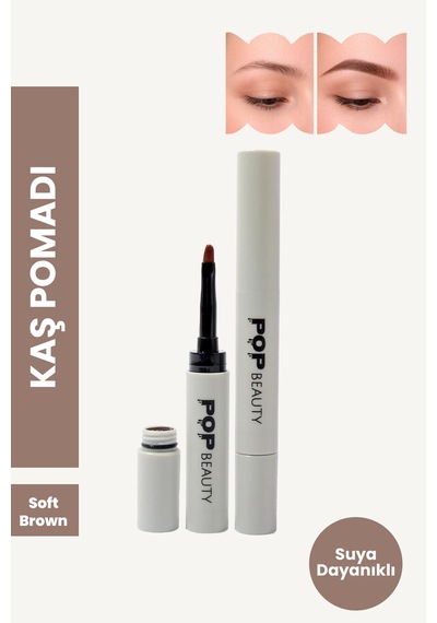 Pop Beauty Kaş Pomadı, Tattoo, Kaş Kalemi, Farı Kaspomadı1 Soft Brown