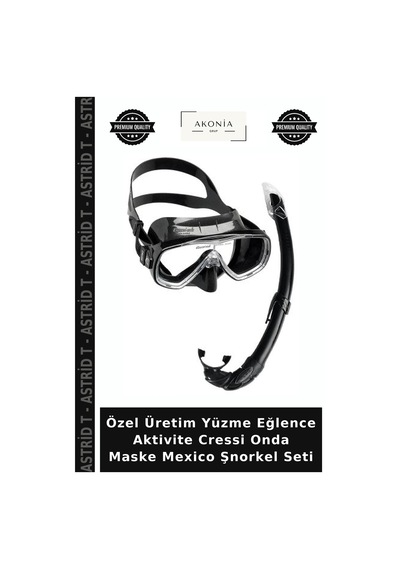 Özel Üretim Yüzme Eğlence Aktivite Cressi Onda Maske Mexico Şnorkel Seti Clear-Pınk
