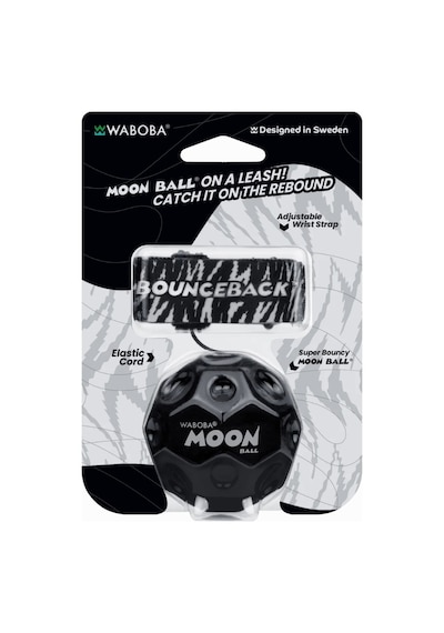 Waboba Solid Bounceback Moon Ball Geri Dönen Ve Yüksek Zıplayan Top Bilek İpli Moon Ball Siyah-8+ Yaş