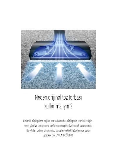 Bosch Uyumlu G Tipi Elektrikli Süpürge Bez Toz Torbası