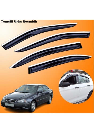 Toyota Avensis Mügen Cam Rüzgarlığı Abs Krom Nikelajlı Cam Rüzgarlığı 1997-2003 Arası 4 Lü Set