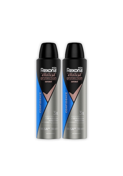 Rexona Men Clinical Protection Erkek Sprey Deodorant Confidence 96 Saat Koruma 150 ml X2