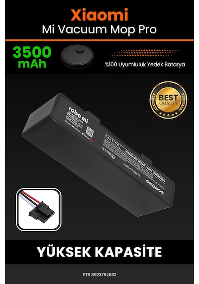 Xiaomi Mi Vacuum Mop Pro STYTJ02YM Uyumlu 3500mAh Robot Süpürge Bataryası
