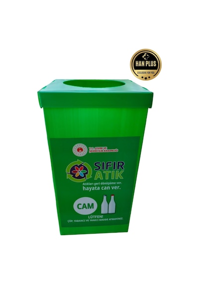 HAN PLUS Geri Dönüşüm Kutusu Seti 12 Adet (3 Takım) Sıfır Atık Kutusu + Online Sıfır Atık Eğitim