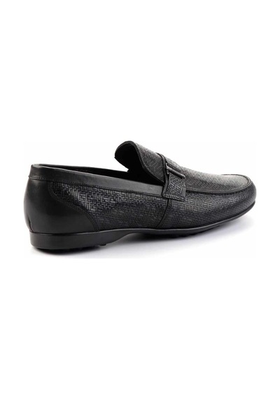 Bambi Siyah Leather Erkek Loafer Ayakkabı E01757267403 Siyah