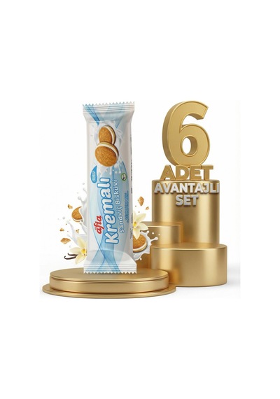 Afia Vanilya Kremalı Sandviç Bisküvi 6x60 Gr