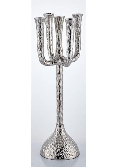 Lamedore Cactüs Large Candle Stand 5 Lights Nickel17x17x58 Cm Gümüş