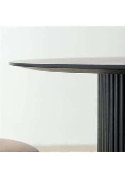 Breeze Yuvarlak Ahşap Bohem Masa 90x90 Siyah
