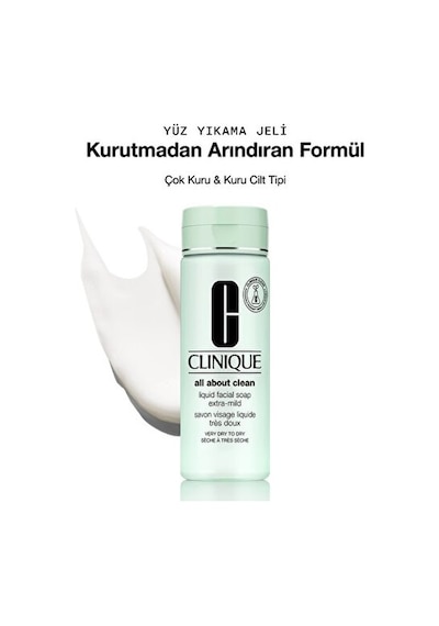 Clinique All About Clean Liquid Facial Soap Extra-Mild Yüz Temizleyici 200 ML