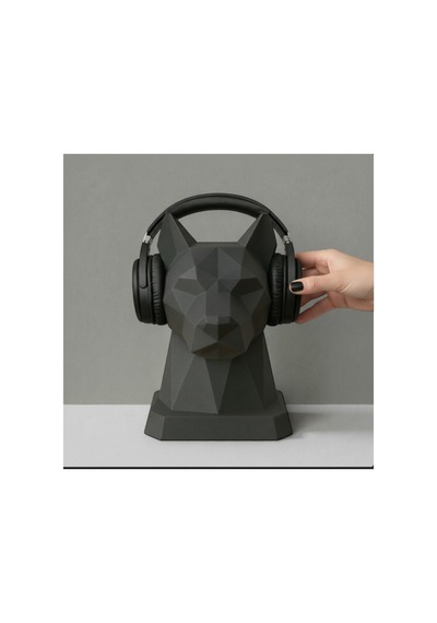 Happy3dworld Köpek Figürlü Kulaklık Standı, 3d Baskı Low Poly Masaüstü Düzenleyici