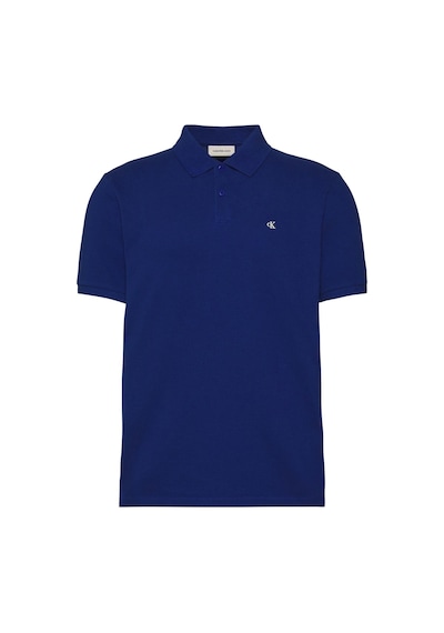 Calvin Klein Erkek Ss Monogram Pique Mavi Polo Yaka T-shirt-12800 Mavi