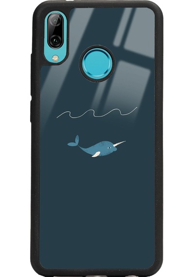 Huawei P20 Lite Doodle Fish Tasarımlı Glossy Telefon Kılıfı Siyah