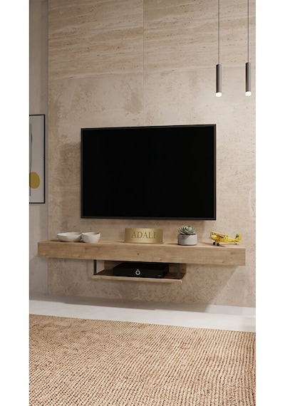 Modern 150 Cm Duvara Monte Tv Ünitesi Çok Amaçlı Televizyon Ünitesi Dekoratif Tv Sehpası Sonomo Modern 150 Cm Duvara Monte Tv Ünitesi Çok Amaçlı Televizyon Ünitesi Dekoratif Tv Sehpası Sonomo
