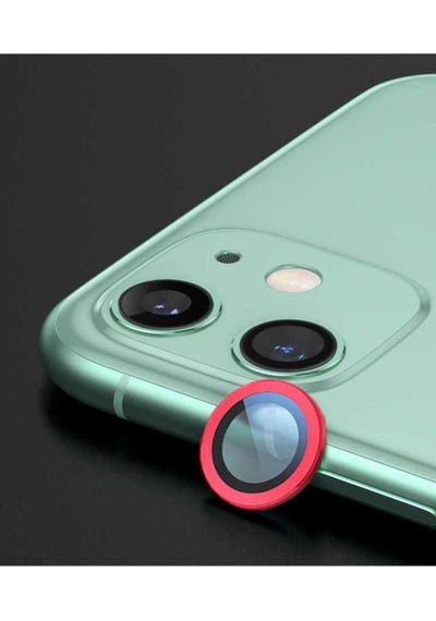 Apple Uyumlu iPhone 11 Zore Cl-01 Kamera Lens Koruyucu Kırmızı