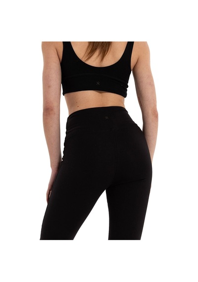 Inguz Roll Up Flare Toparlayıcı Yoga Pantolon Siyah