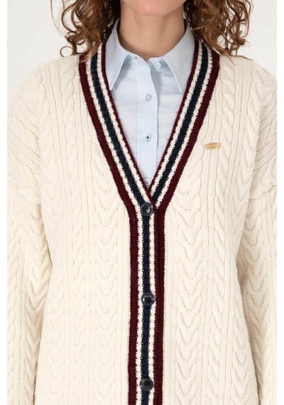 U.S. Polo Assn. U.s. Polo Assn. Kadın Hırka Triko 50314775-vr256 İnci
