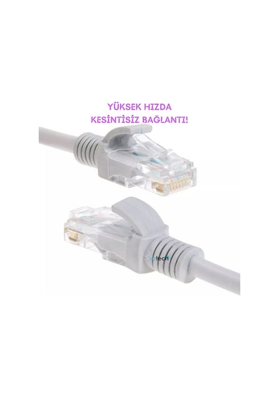 Vetech CAT6 10 MT Lan Ethernet Kablosu Fabrikasyon İnternet Kablo