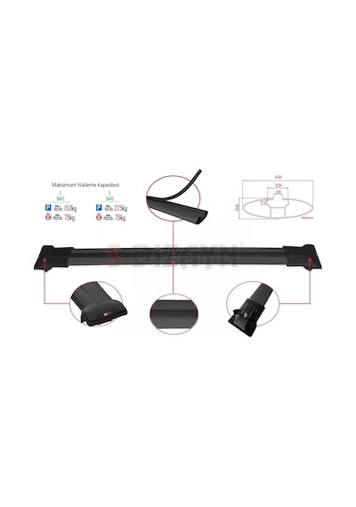 Universal Fly Model Siyah Ara Atkı 144 Cm A+ Kalite