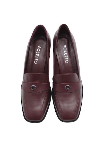Poletto Hakiki Deri Bordo Ayakkabı Günlük 230 22-347 Bordo