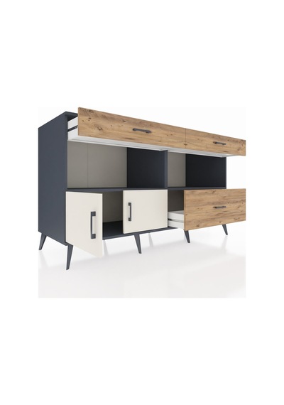 Kronos Konsol 2 Raflı 3 Çekmeceli 2 Kapaklı 176x59x99 Antrasit-ay Antrasit-aytaşı/çam Kronos Konsol 2 Raflı 3 Çekmeceli 2 Kapaklı 176x59x99 Antrasit-ay Antrasit-aytaşı/çam